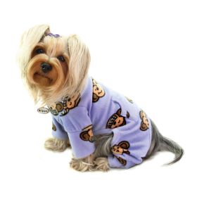 Silly Monkey Fleece Turtleneck Pajamas - Lavender - XL