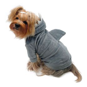 Ultra Plush Shark Hoodie with Fin & Teeth - XL