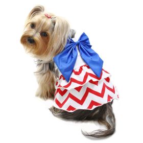 Patriotic Red/White/Blue Large Bow Sundress - S
